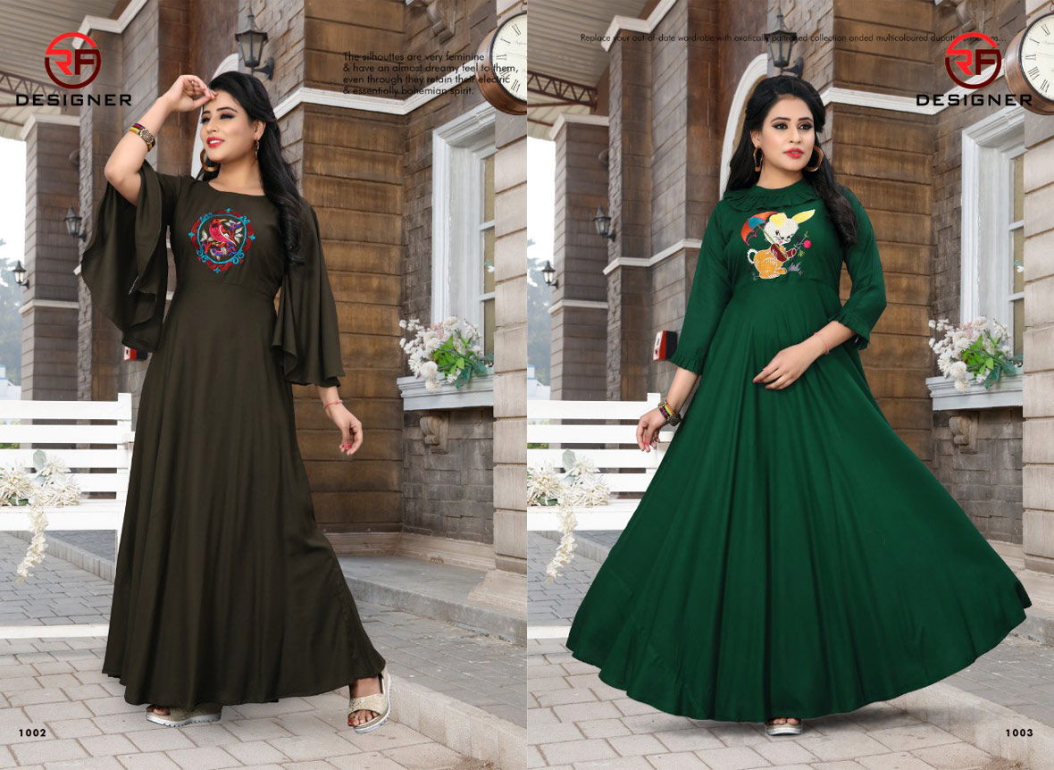 R F Designer Launch Rajwadi Vol-1 Thread Work Plain Kurti R F Designer Launch Rajwadi Vol-1 Thread Work Plain Kurti